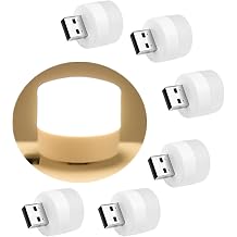 USB Night Light, LED Mini Light Bulb, Plug in Night Light, Small Night Lights, Warm White, USB Light Bulb for Bedroom, Bathroom, Hallway, Nursery, Kitchen, Car Tiny Light 6PS (6 Warm)