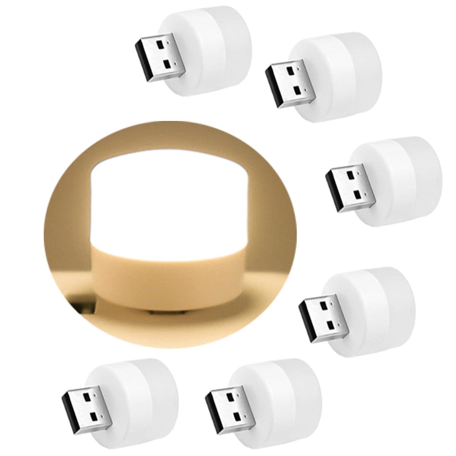 LOYAAUY USB Night Light LED Mini Light Bulb Plug in Night Light Small Night Lights Warm White USB