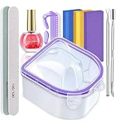 Nail Soaking Bowl, IKOCO Gel Nail Polish Remover Kit with Manicure Bowl, Easily Soak off Dip Powd...