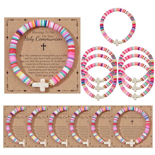Bracelets de première communion avec croix pour baptême et cadeaux de confirmation Sanyaa
