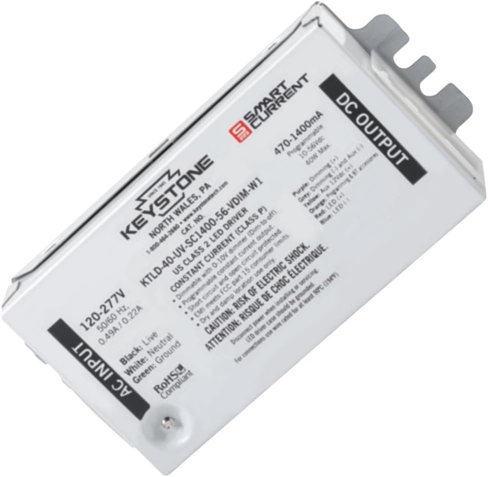 Keystone 13610-40 watt 120/277 volt Programmable Driver (KTLD-40-UV ...