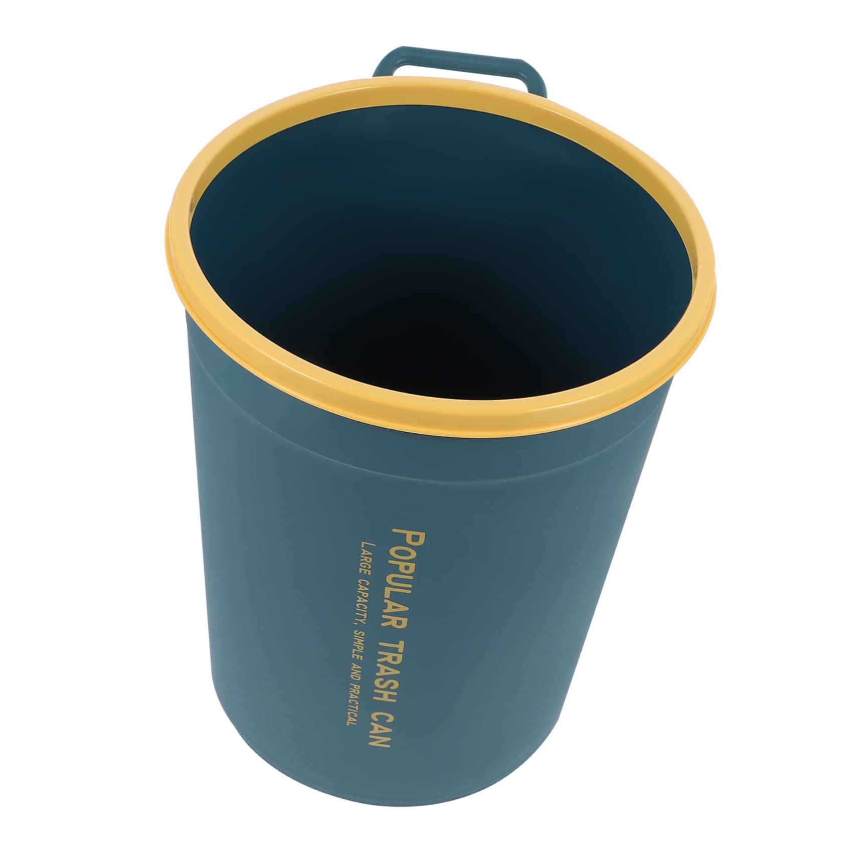 PRETYZOOM 1pc Round Trash Can Automotive Accessories Trash Can Outdoor Outside Trash Can with Lid Plastic Rubbish Can Trash Can for Car Waste Container Office Pp Kitchen Jar Indoor-image-47