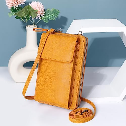 Image of KUKOO Small Crossbody Bags for Women PU Leather Cell Phone Purse Wallet with Credit Card Slots