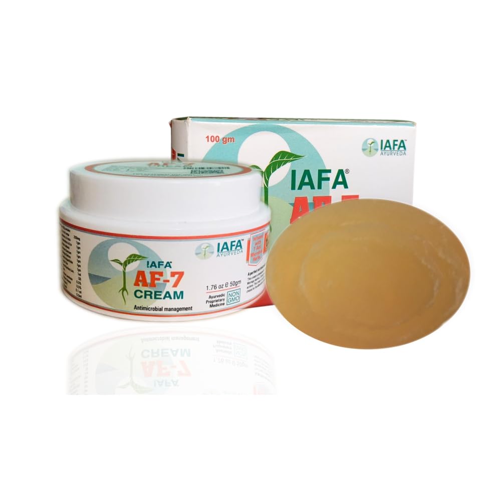 Ayurvedic AF-7 Cream & Soap Combo Pack - Natural cure for Fungal infections | Fast Relief from Ringworm, Skin infections, Jock itch, Nail fungus, Intimate area itching, Athlete’s foot, Skin rashes, Diaper rashes, Skin allergy| Itching | Irritation | For All skin problems | Daad khujli-image-39