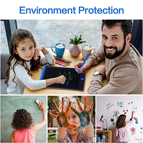 JefDiee 8.5 Inches LCD Writing Tablet Kids Drawing Writing Boards, Electronic Learning and Education Toys, Doodle Scribbler Boards Gifts for Kids and Toddlers at Home, School and Kindergarten (Blue)