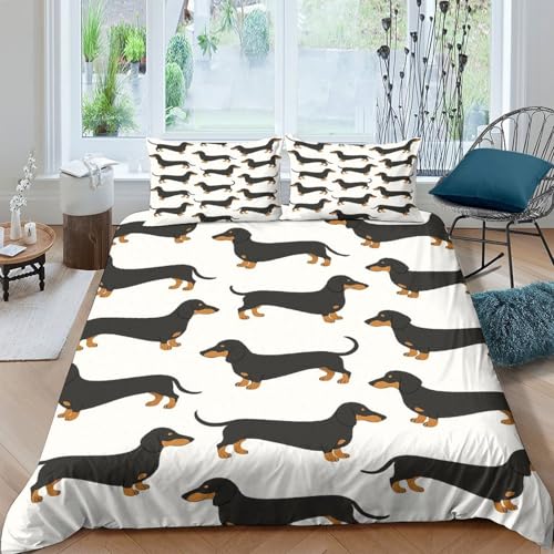 Parure de lit teckel 140x200cm en microfibre douce - 4