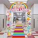 4Pcs Sweet Candyland Party Decorations Candy Door Covers Christmas Hanging Banner Backdrop Candy Land Store Porch Sign Colorful Runner Rug Background Photo Prop for Baby Shower Birthday Party Supplies