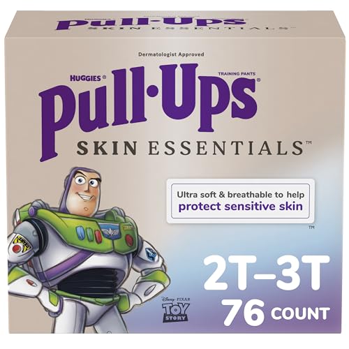 Image of Pull-Ups Boys' Skin Essentials Potty Training Pants, Training Underwear, 2T-3T (16-34 lbs), 76 Ct