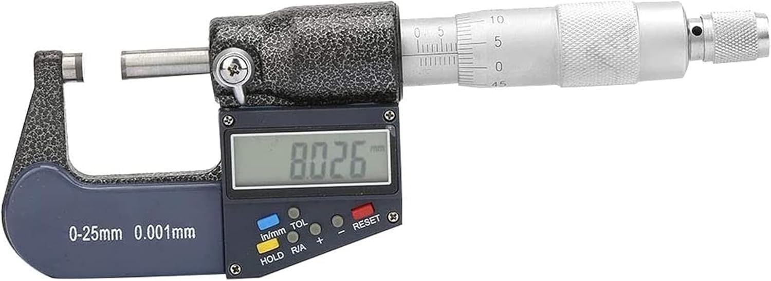 Cyfrowe Narzędzie Do Pomiaru Mikrometru 0-25 Mm Elektroniczny Mikrometr Cyfrowy 0,001 Mm Miernik Grubości I Zestaw Kluczy Do Pomiaru Grubości