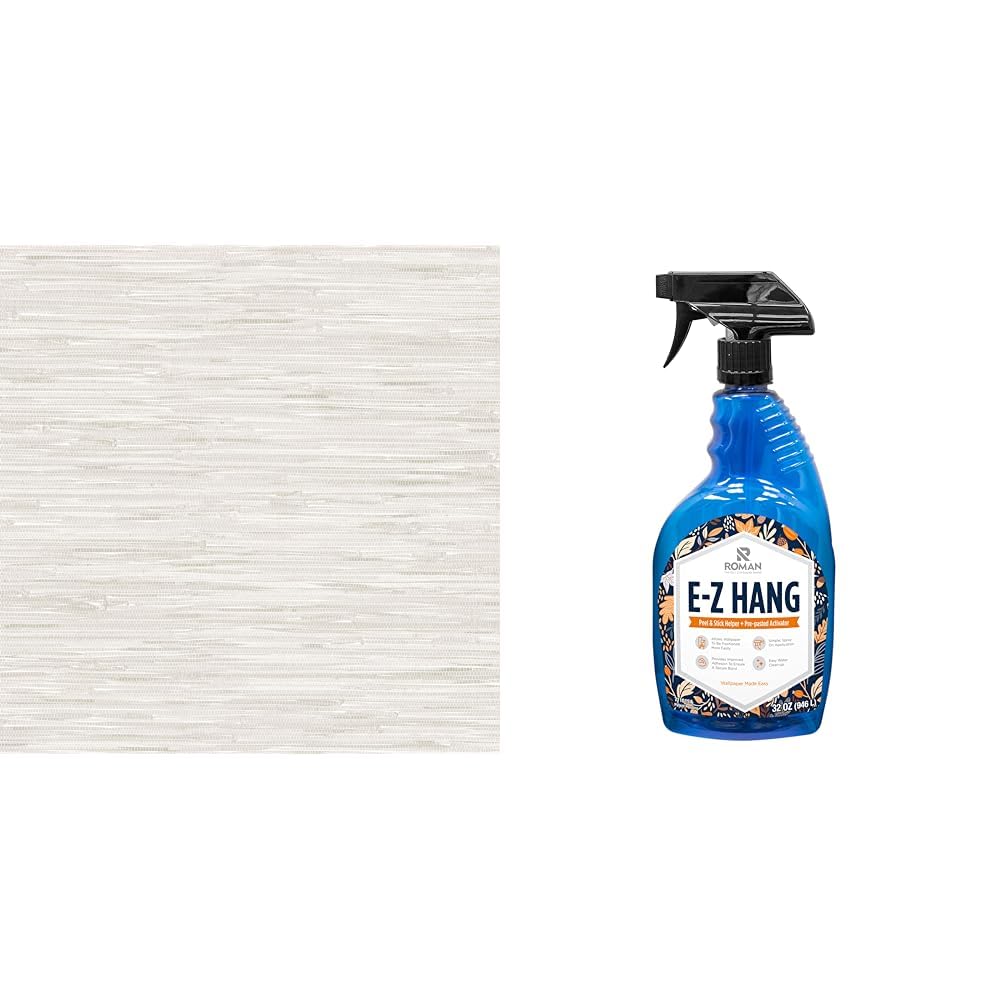 NuWallpaper NUS2875 Cream Grassweave Peel & Stick Wallpaper, Neutral