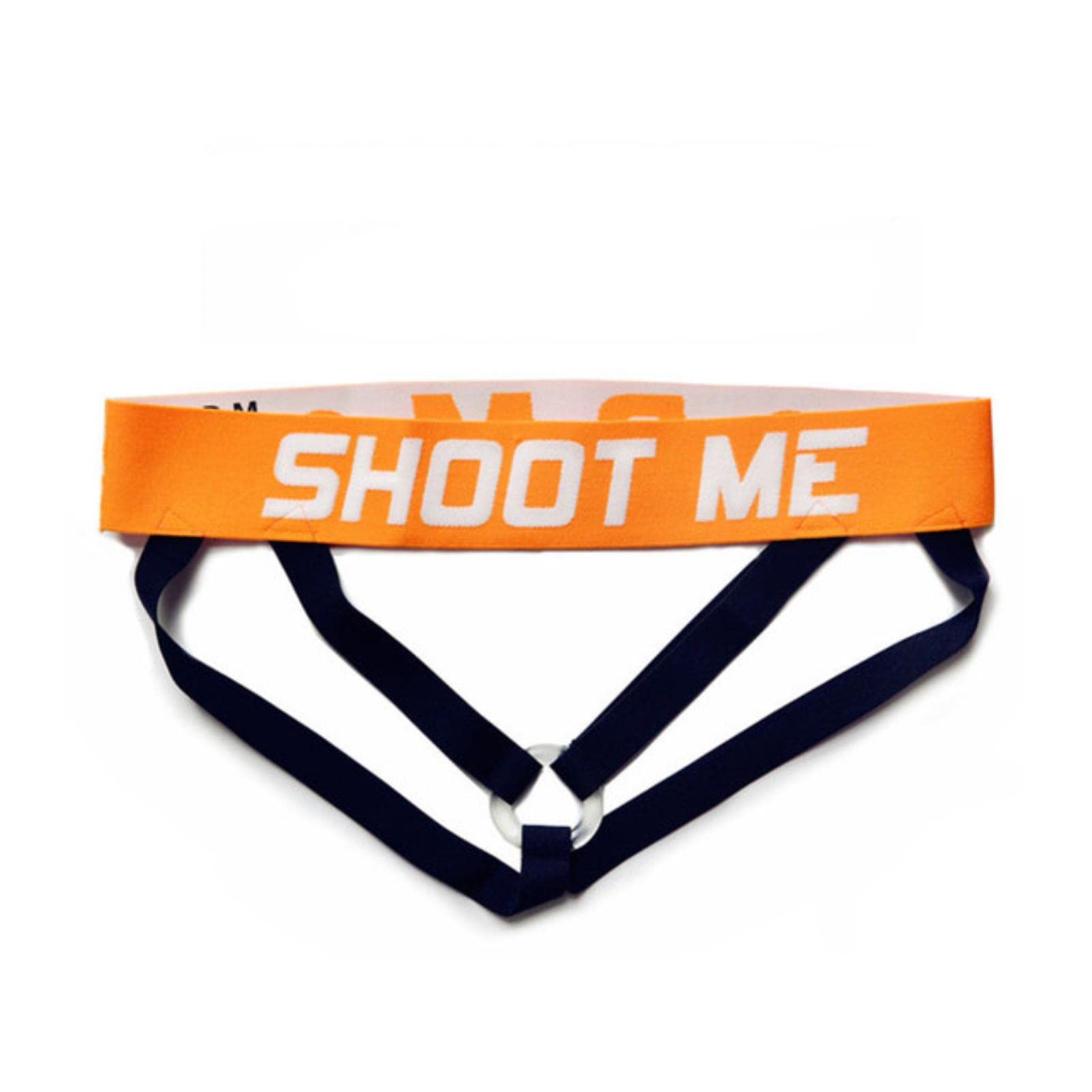 Piyax Men's Orange Underwear Gay Underpants String Soft Silicone Ring Sexy Thong Jockstrap Sexy Lingerie Interior