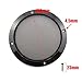 ZQIY 2PCS 5 Inch Black Speaker Grille Covers ABS Plastic Frame Metal Grid Horn Guard with Mounting Screws for Home/Car Audio