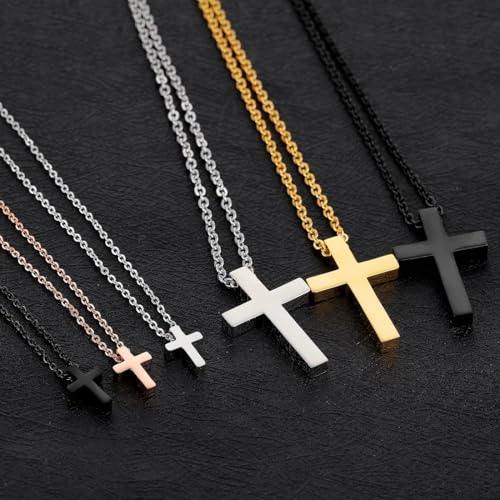 Collier croix délicate en argent pour éviter les mailles emmêlées - 2