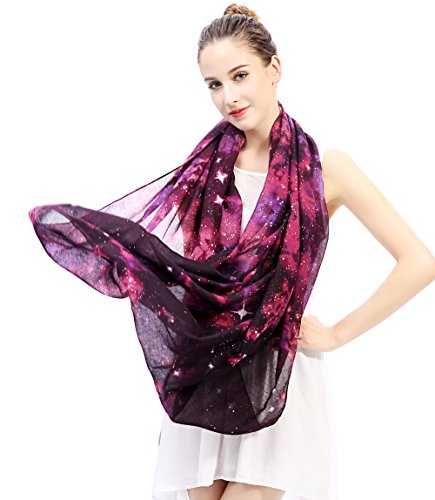 Lina & Lily Universe Galaxy Print Women's Infinity Scarf Lightweight4