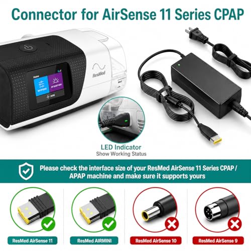 from haoranli 65W 24V 2.71A Power Supply Charger for ResMed AirSense 11 AutoSet Elite CPAP, AirSense 11 Power Cord Replacement, Compatible with Air11 39205 E1399 390010 R390-7230 - Image 5