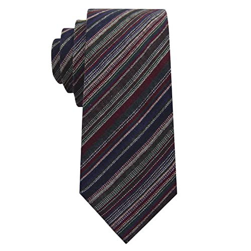 Image of Mantieqingway Mens Skinny Ties,2.56 inch Cotton Neckties Striped Plaid Ties for Groom Groomsmen Wedding Party Christmas