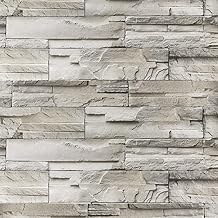 Large Size 3D Stacked Brick Wallpaper Stone Wallpaper Contact Paper for Home Peel and Stick Wall Paper Removable Self Adhesive Film Fuax Stone Panels for Cabinet Locker Countertop 15.74354.33inches