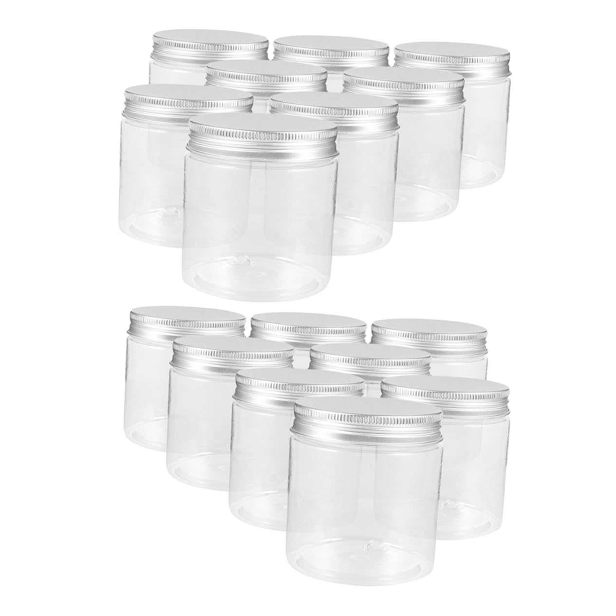 Anneome 20 Stück Kleine Vorratsdosen mit Deckel 250ml Luftdicht Verschließbar Pet Aluminium für Reisen und Täglichen Gebrauch