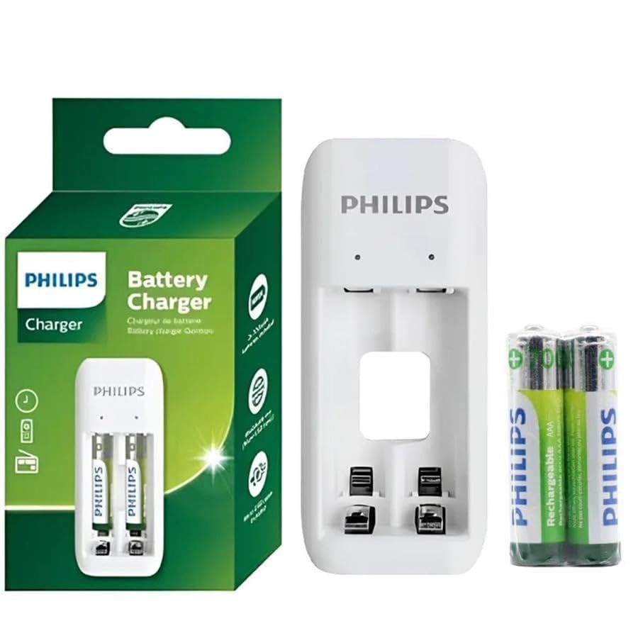 Philips Cargador de batería 2 pilas + 2 x AAA 700 mAh