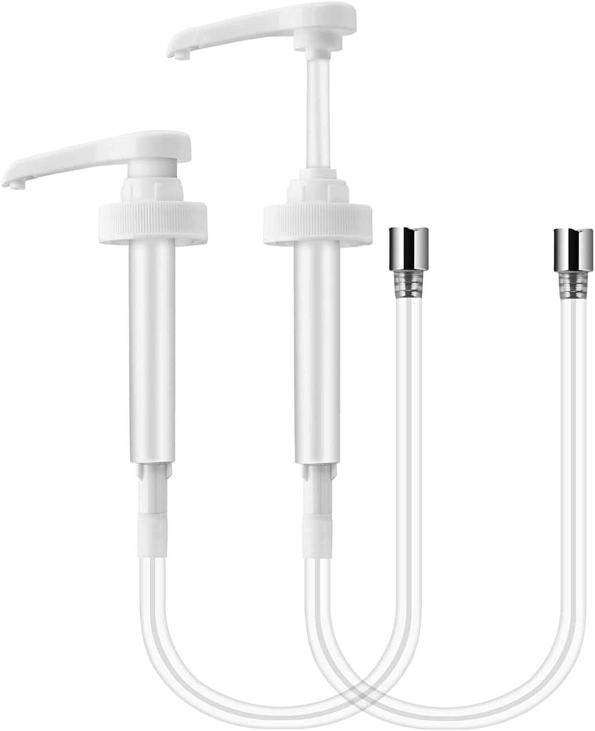 Gallon Jug Pump Dispenser with Soft Dip Tube Fit 38/400 Thread| Dispense 8cc with Each Stroke| Fit Most 1 or Half Gallon Jugs and Bottles - 2 Packs