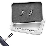 Ventilkappen für Fahrraddüse, Presta-Ventilkappen, Fahrrad-Titan-Legierung, Reifen-Ventilkappen, Legierung, Presta-Ventil, geeignet für Rennräder, bunt (schwarz), 2 Stück