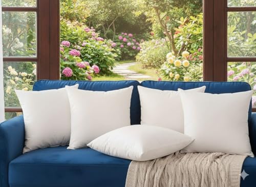 Image of Microfiber Pillow Filler 16x16 Inch | Cushion Insert 40x40 cm (Set of 5 Pillow)
