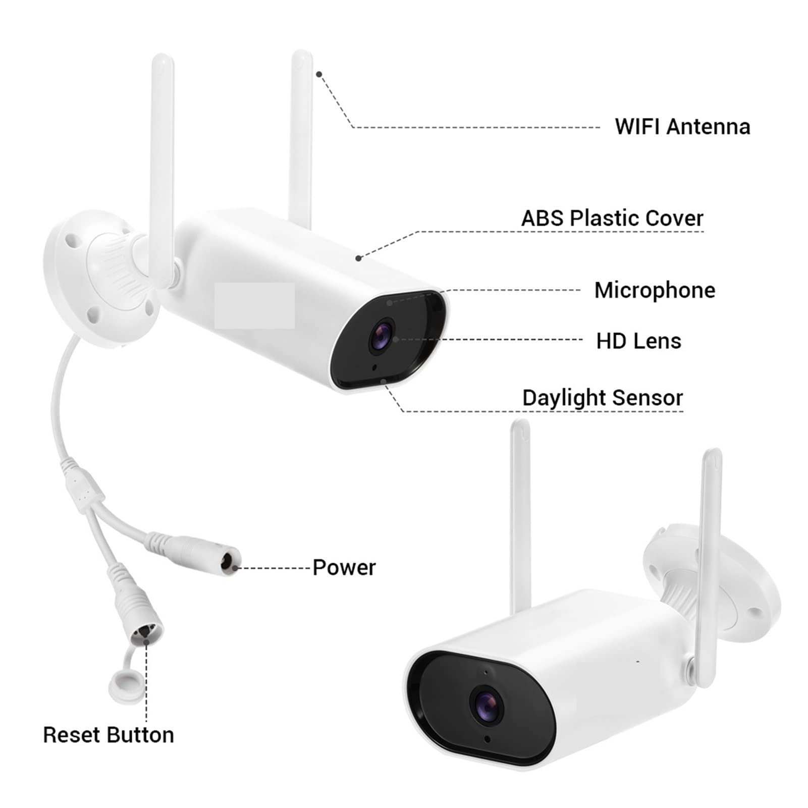 Sistema de cámaras de seguridad para exteriores 3MP Conjunto de cámara WiFi Mini inalámbrico Nvr Sistema de sonido del sistema de videos de vigilancia del kit Sistema de cámara de seguridad al aire li