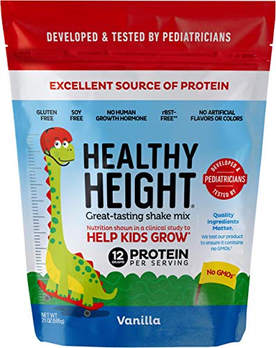 Healthy Height Kids Protein Powder (Vanilla) - Developed by Pediatricians - High in