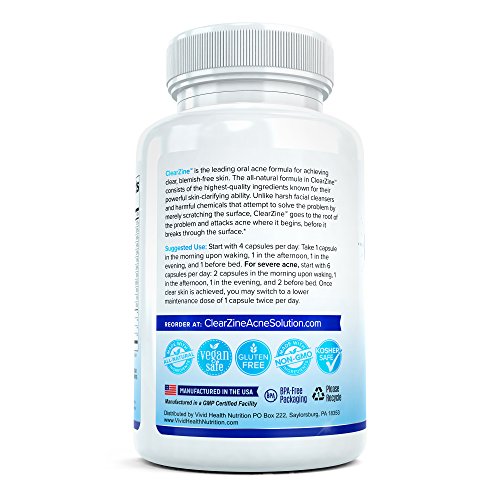 ClearZine Acne Pills with Pantothenic Acid