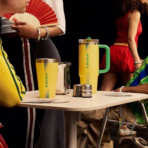 Image of STANLEY IceFlow 2.0 Flip Straw Tumbler with Handle, 30 oz | Twist On Lid and Flip Up Straw | Leak Resistant Water Bottle | Insulated Stainless Steel | BPA-Free | Team Yellow Green