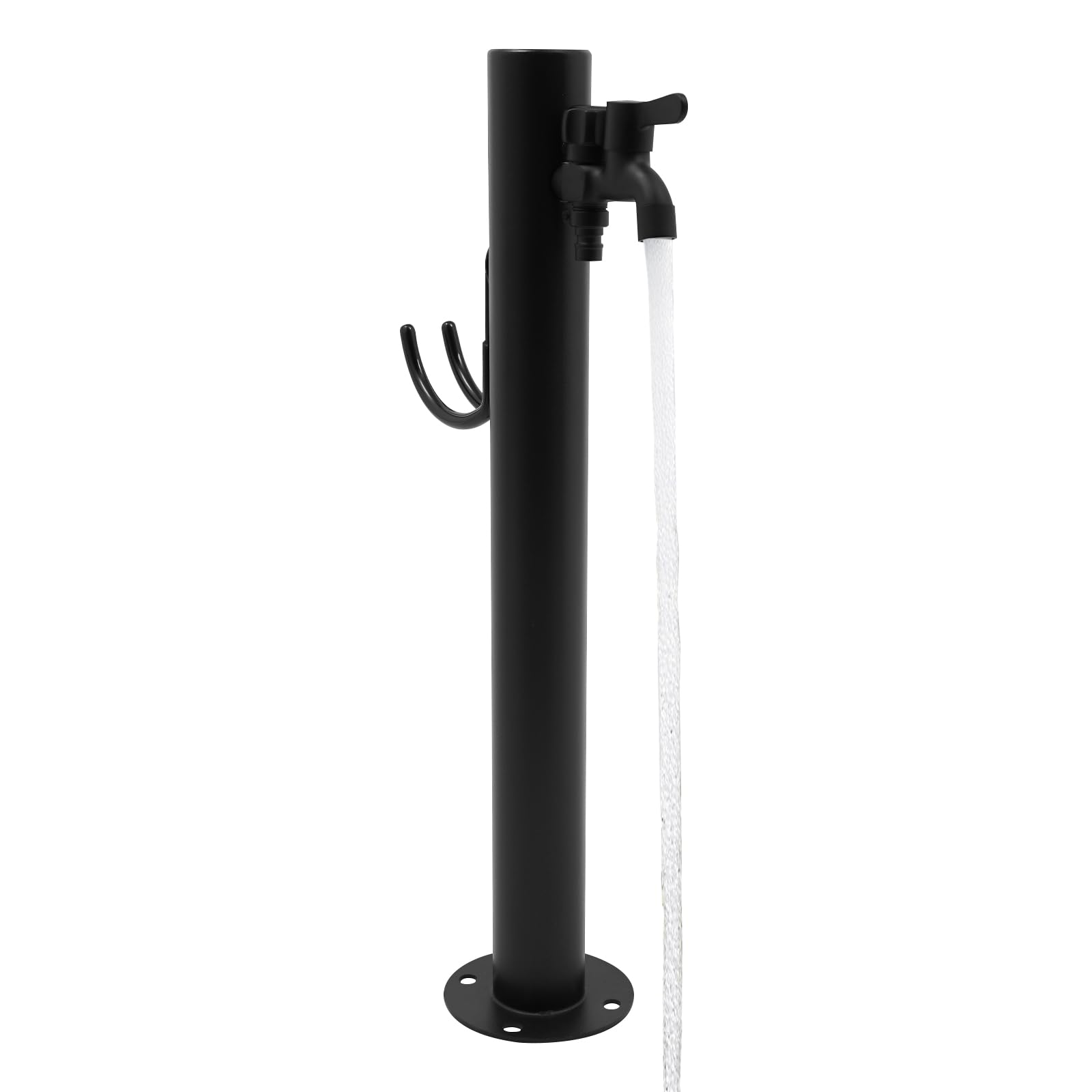 Fuente de pie, grifo, grifo de columna para exteriores, 12,5 x 12,5 x 60 cm, columna de grifo de agua, jardín, terraza, fuente ornamental