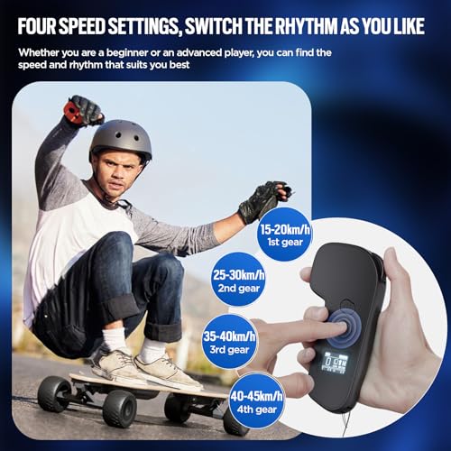 Qekud S3 Skateboard Elettrico Per Adulti E Ragazzi, Motore Da 1100 W, 45 Km/H, Velocità Massima, Telecomando Con Oled Con Display - 4