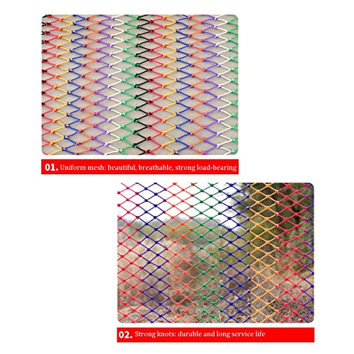 Filet de protection nylon 3x4m coloré pour balustrade et escalier