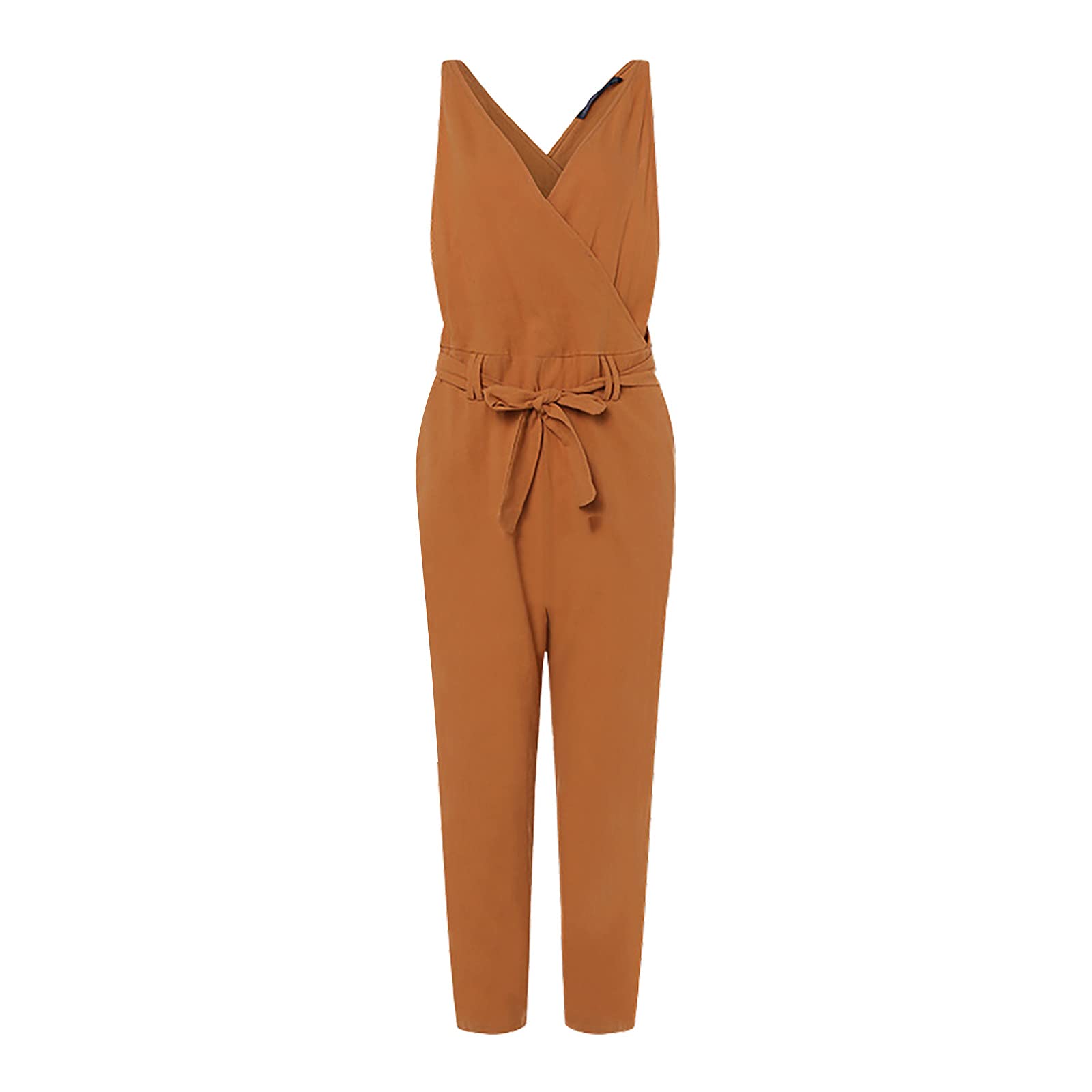 Tute da Donna Pagliaccetti Larghi in Lino Tuta in Cotone Pantaloni Larghi Jumpsuit Donna Estivo Tuta Tutina Elegante Tuta Vita Alta Tuta Scollo V Monopezzi Tutine Elegante Tuta Donna Casual