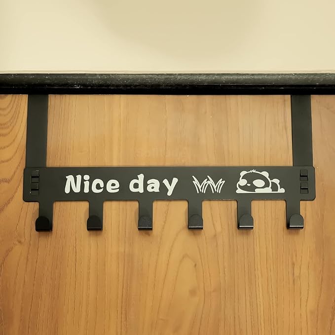 Heavy Duty Carbon Steel Over Door Hanger for Clothes | No Drill Hanging Hooks for Bathroom, Bedroom, Kitchen | Towel, Scarf, Coat Holder | Removable Door Hook Rack-picture-10