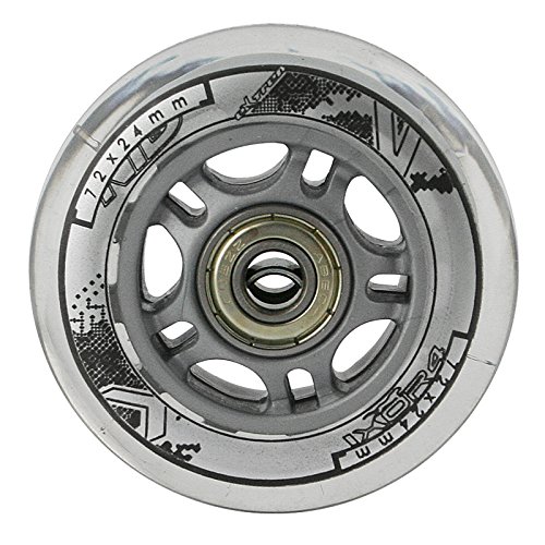 Nils Inliner Rollers Rouleaux é Rollers Skater Lot de 4 roues (Blanc, 76 x 24 de rechange)