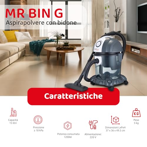 Aspirateur Traineau Melchioni Mr Bin G 15 - vue 3