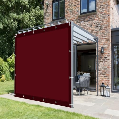 Voile d'ombrage imperméable rectangulaire bordeaux 200x205 protection UV