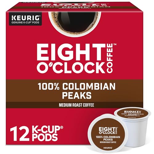 Eight O'Clock Coffee Colombian Peaks Keurig Single-Serve K-Cup Pods, Medium Roast Coffee, 72 Count