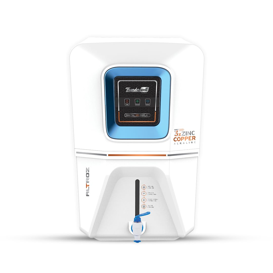 琉KING Thunderwell® Altroz RO UV Copper Alkaline Water Purifier | White
