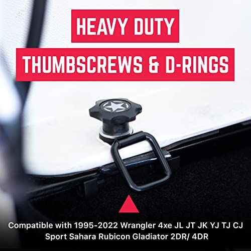Image of GPCA GP Star Thumb Screws & D-Rings Set, Jeep Wrangler 4xe /JL /JT /JK