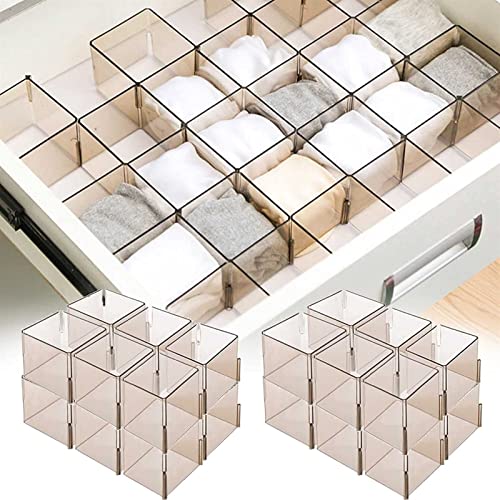 ERMIAN Cajón Calcetines Separador De Ropa Interior Caja De Almacenamiento De Rejilla De Plástico Acabado De Panty Compartimento De Panal De Celosía Separador De Cajones