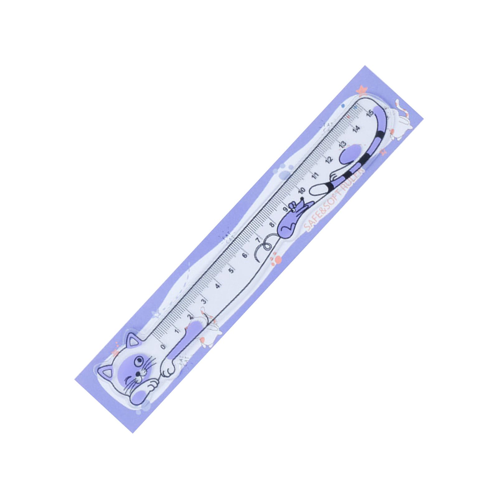 Ruler with Clear Scale Straight Rulers Lovely Cats Ruler Suitable for Students Architects Teachers Drawing Straight