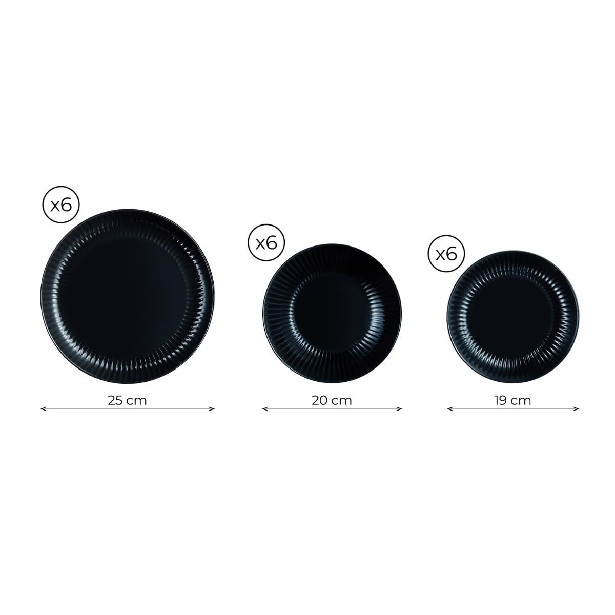Luminarc Vajilla de vidrio opal Cottage 18 piezas para 6 personas