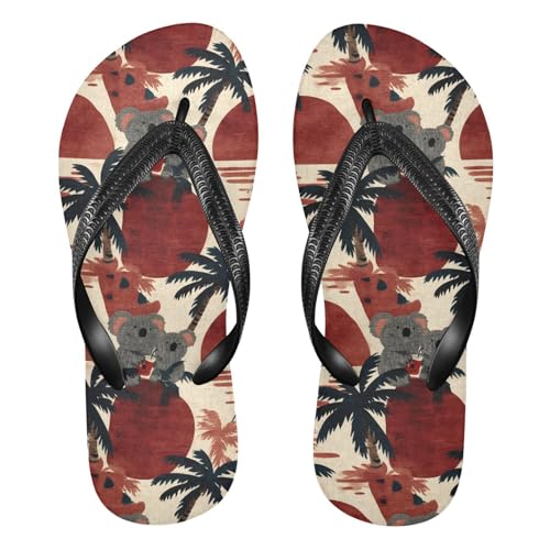Flip Flop Sandals Cartoon Koala Print for Women Men Beach Outdoor XS