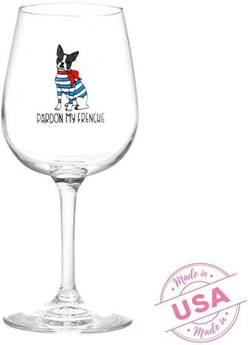 Miniatura 2 de Pardon My Frenchie - Copa de vino y cóctel de 13 onzas, para los amantes de los perros y del bulldog francés, regalo lindo y divertido para mamá,