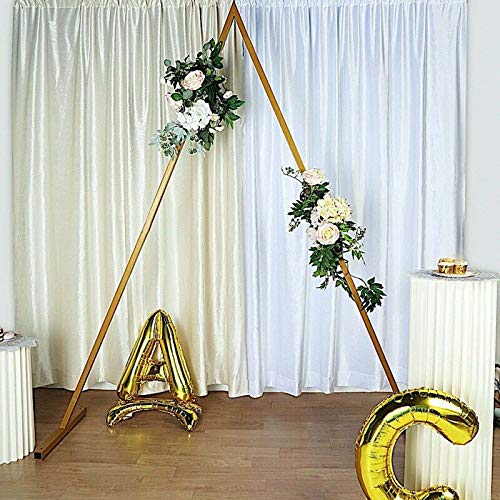 Yiyibyus Triangle Backdrop Stand, 2.5M Modern Metal Arch Backdrop Stand Photo Booth Background Arch Stand For Garden Birthday Party Wedding Ceremony Decor #TOP2