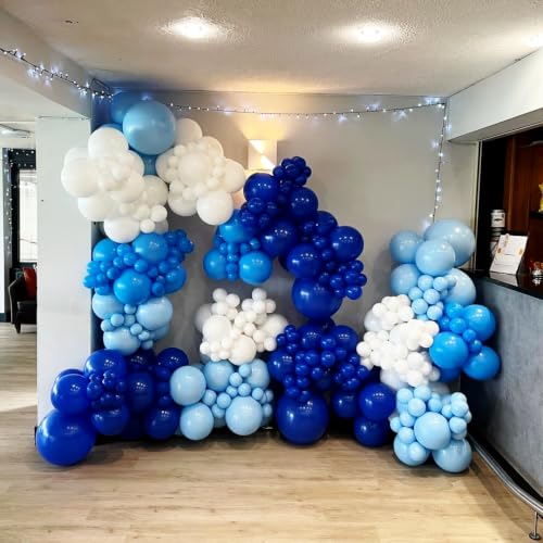 Image of Lukiituke Blue Balloons, 65Pcs Royal Blue Party Balloons | 12in Birthday Balloons for Baby Shower, Graduations, Birthday, Baseball Party Decorations