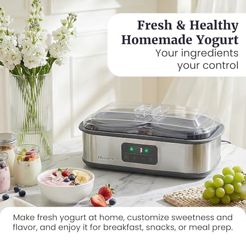 image for Elite Gourmet ProBioticPRO™ Digital Yogurt Maker, Programmable Temp 