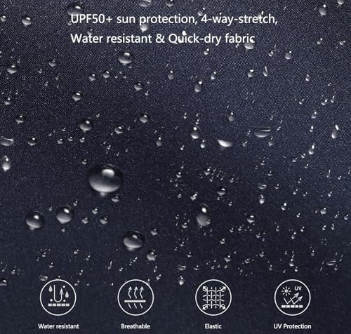 MOERDENG Women's Quick Dry Hiking Pants Lightweight Elastic Waist Cargo Pants Water Resistant Rain Pants for Women - Image 6